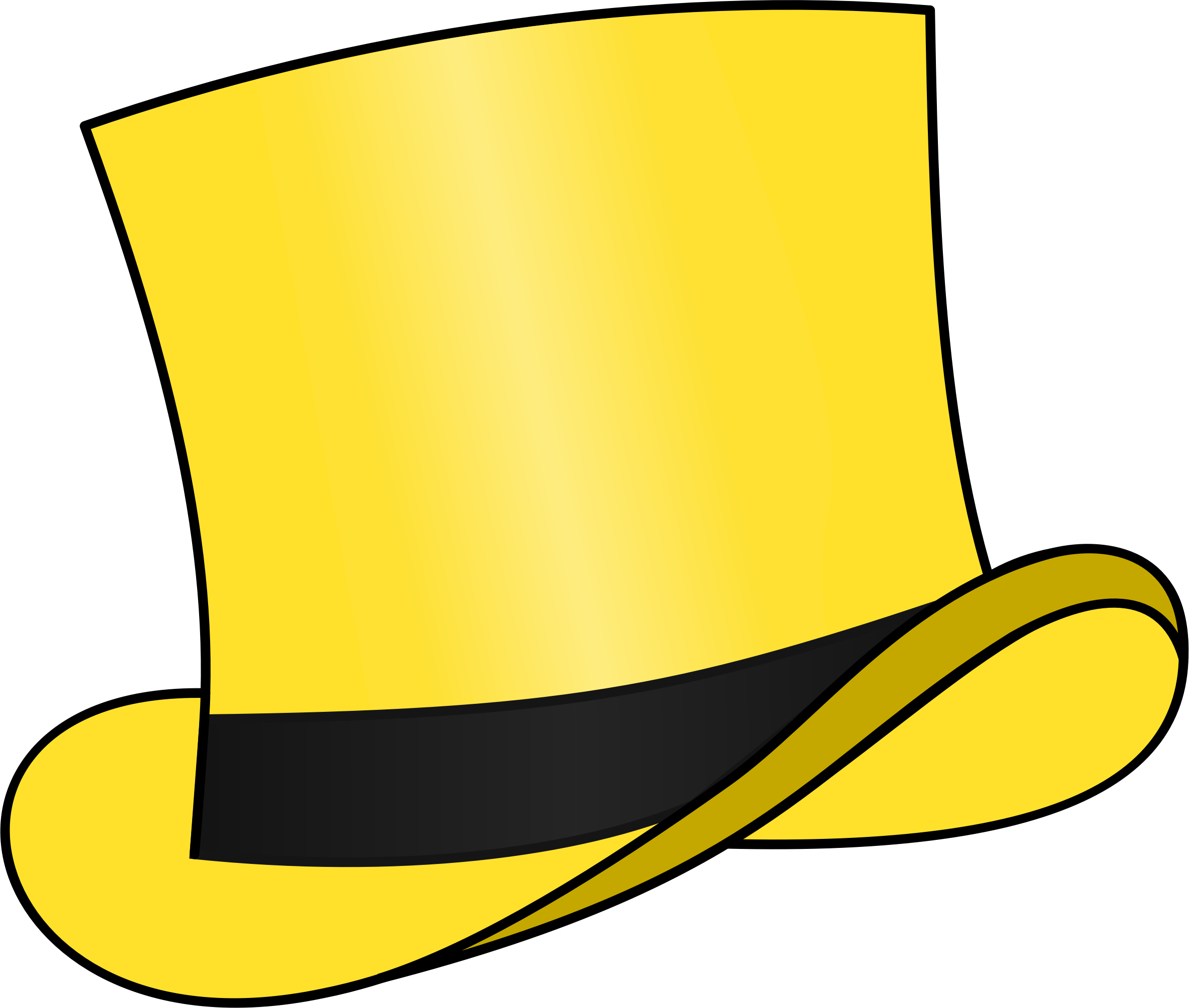 Jeder hat. Желтая шляпа. Цветные шляпы. Желтая шляпа цилиндр. Шляпка мультяшная.
