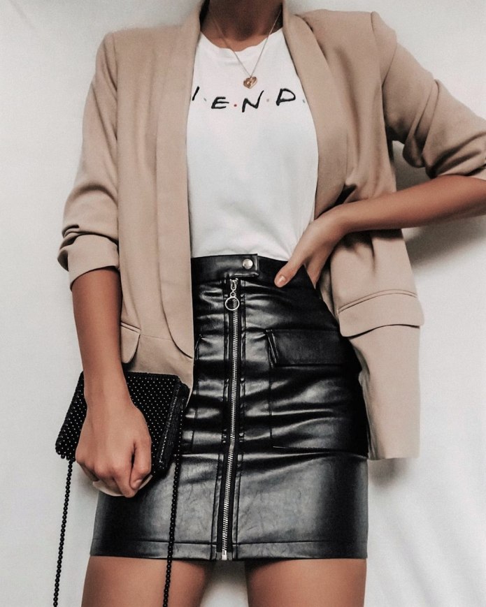 Missguided юбка кожаная