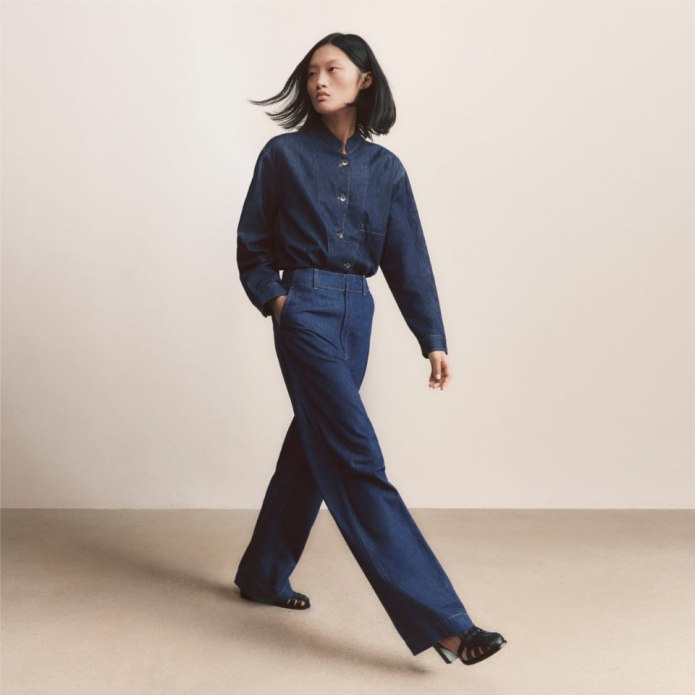Ines de la Fressange Uniqlo 2021 пальто однобортное