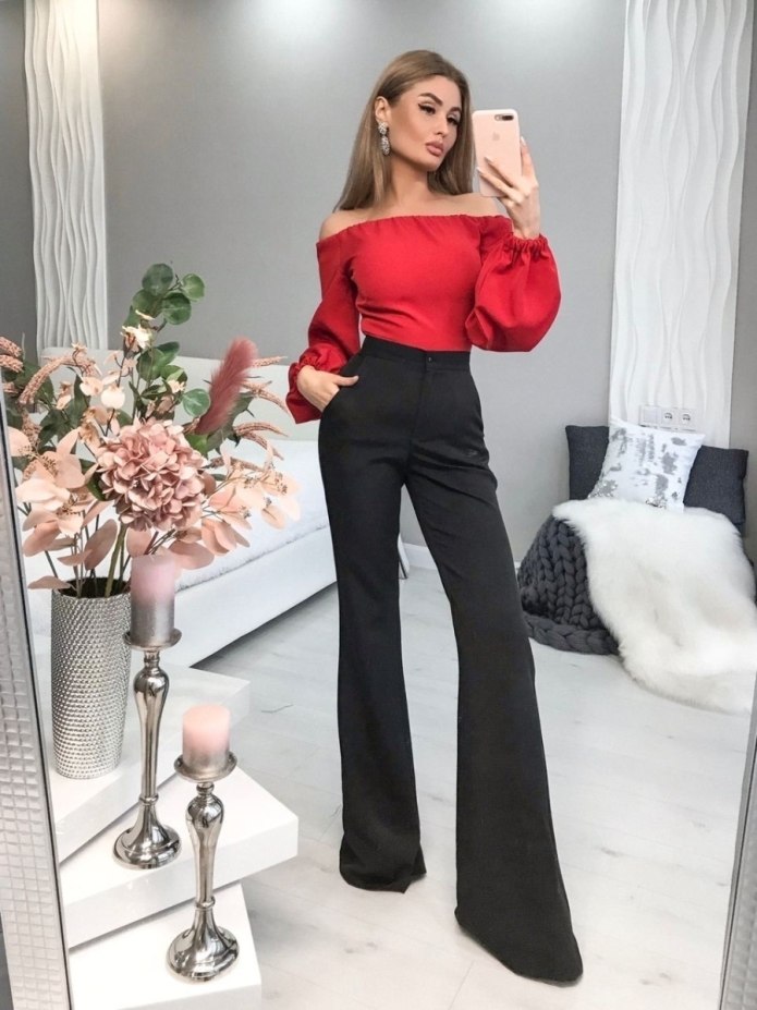 Джинсы Flared High Waist