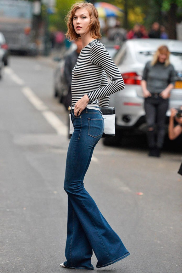 Джинсы Flare streetstyle