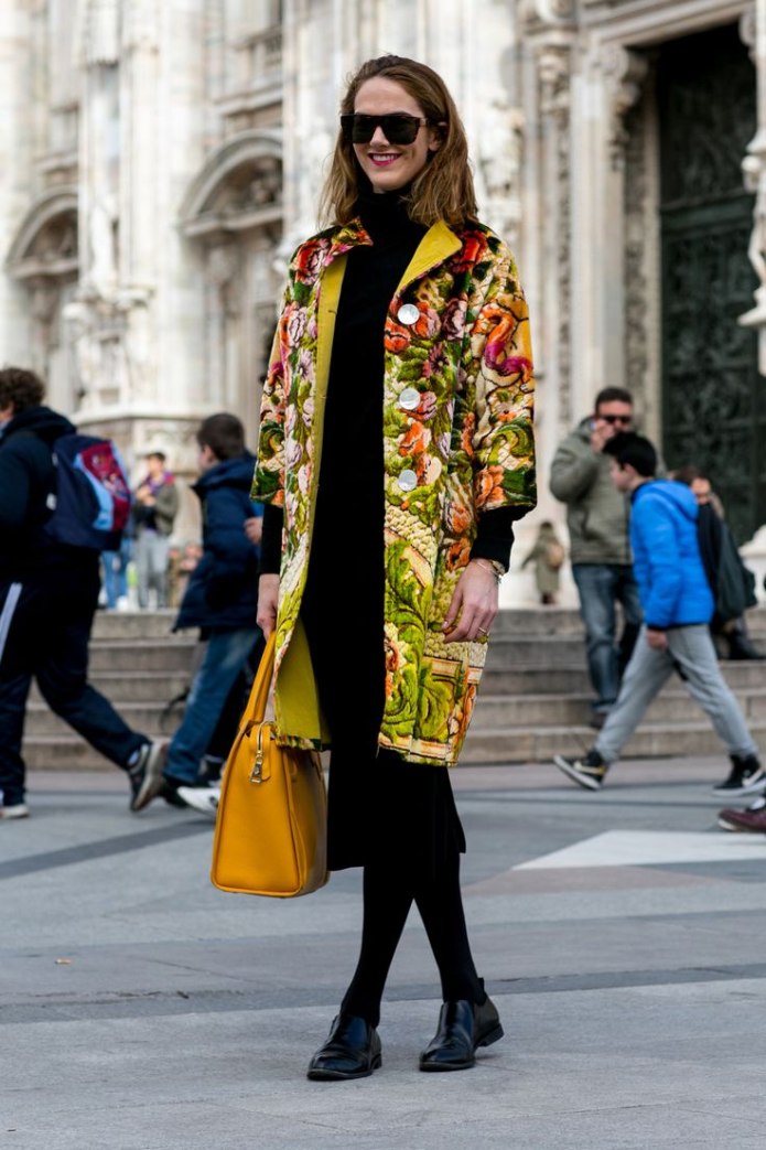 Пальто оранж Street Style