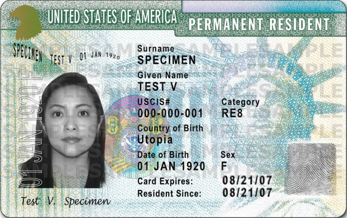Как выглядит Грин карта США
