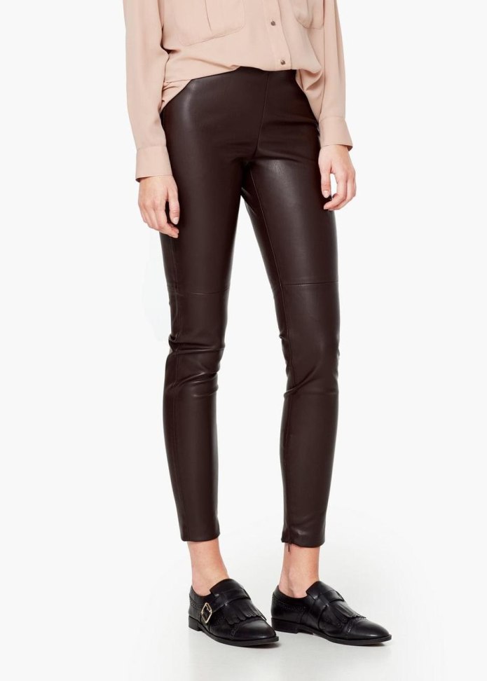 Зара кожаные штаны Zara