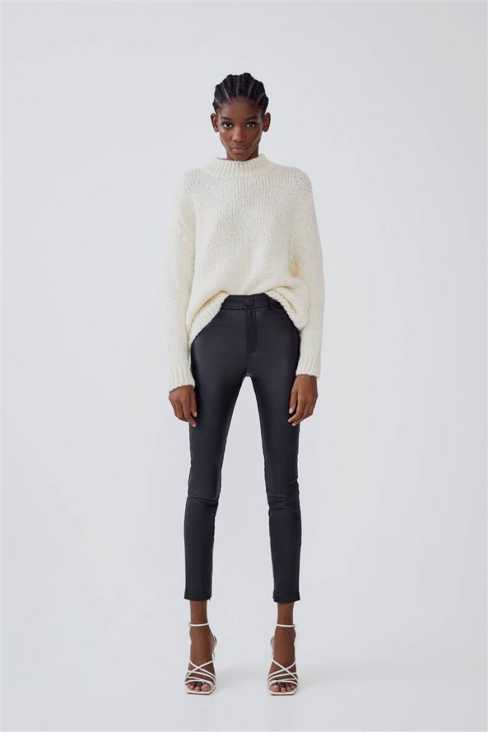 Кожаные штаны Zara 2020