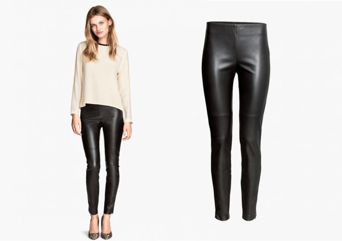 Кожаные легинсы Zara