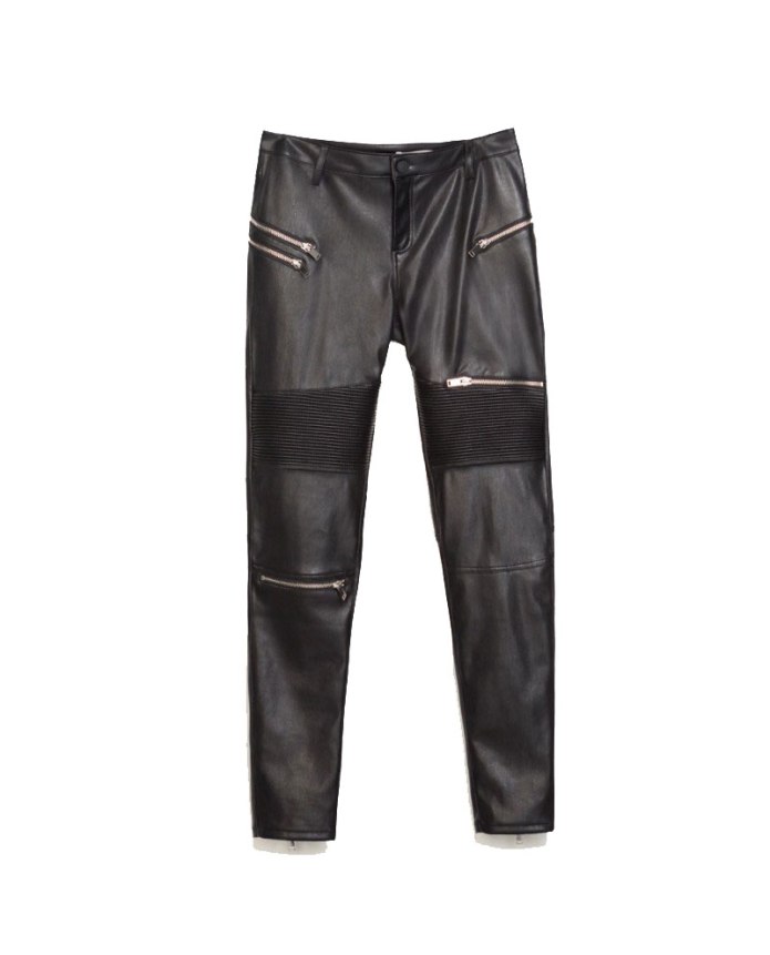 Кожаные штаны Зара Trafaluc collection женские
