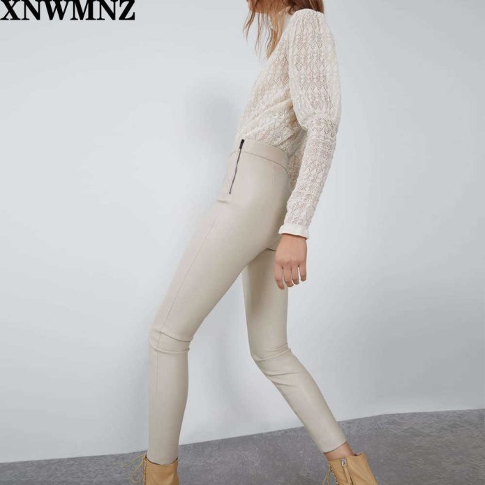Кожаные легинсы Zara