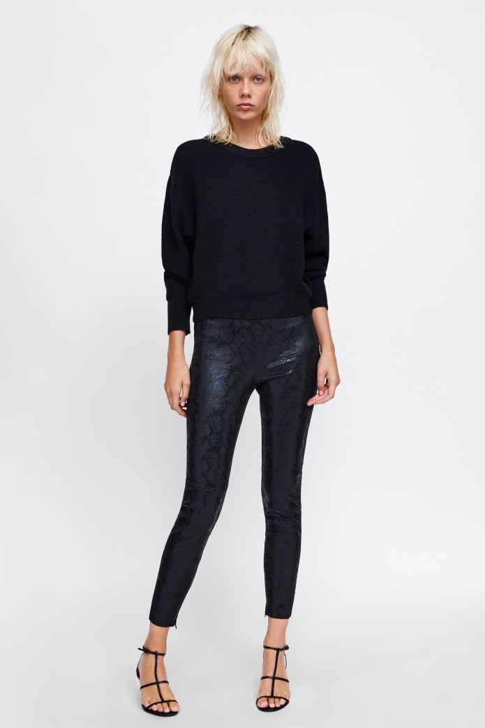 Кожаные легинсы Zara