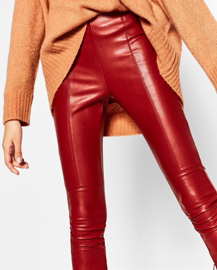 Кожаные легинсы Zara