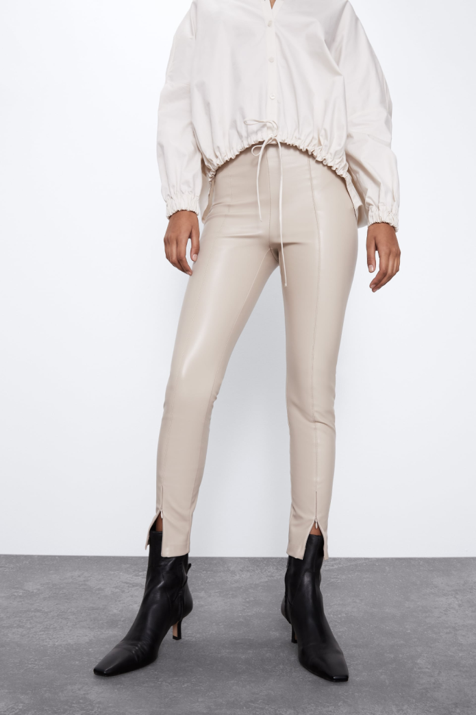 Faux Leather Pants Zara