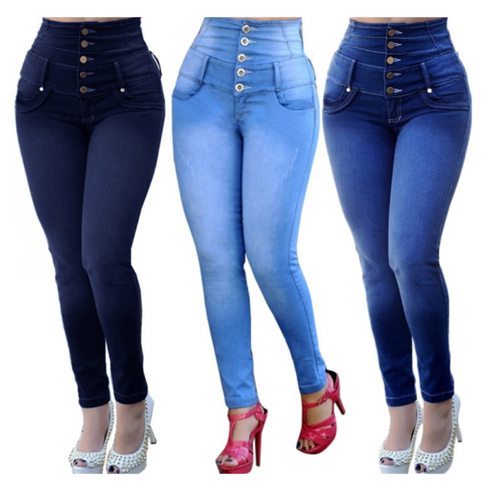 High-Waist скинни джинс