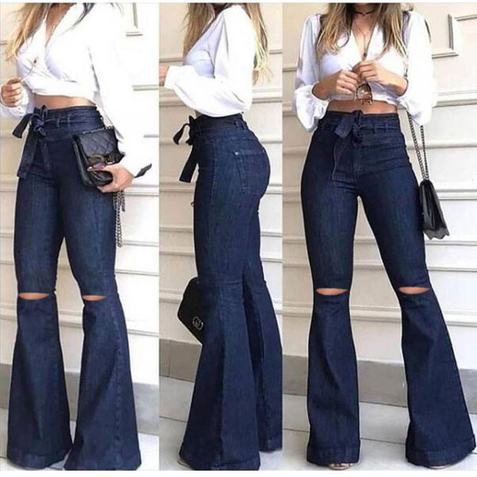 Джинсы wide Leg High Waist