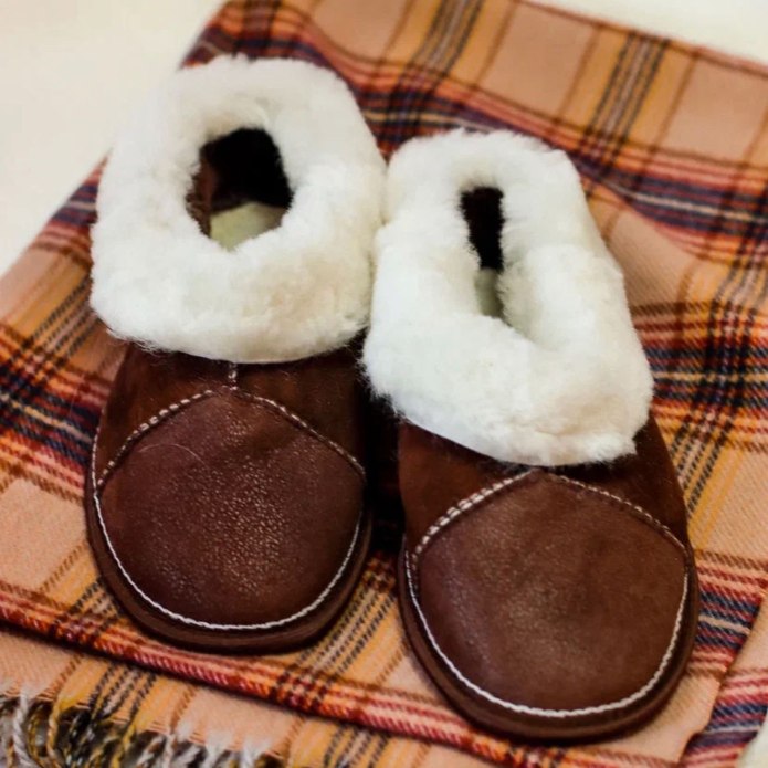 Бабуши с опушкой из овчины