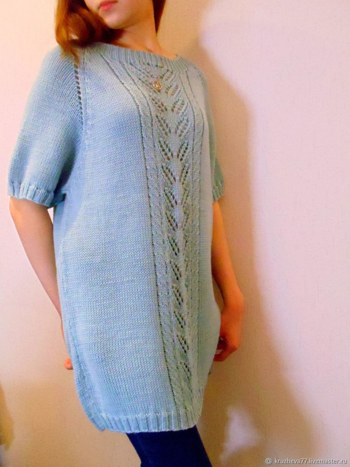 Вязаная ажурная туника