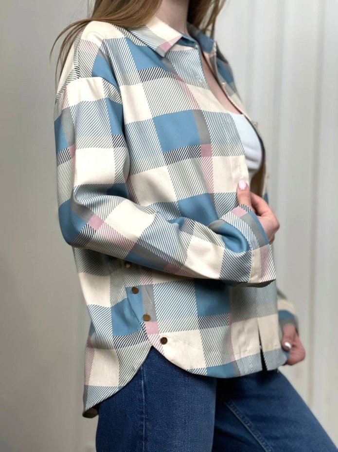 Клетчатая рубашка оверсайз