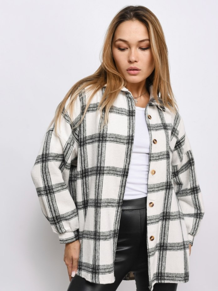 Клетчатая рубашка оверсайз