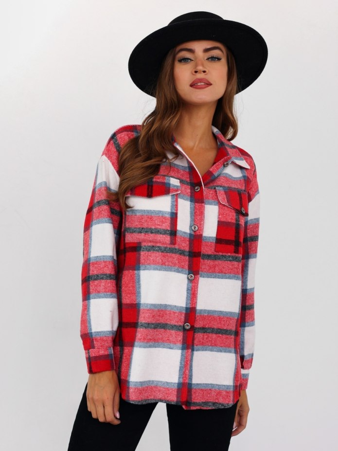 Рубашка в клетку женская