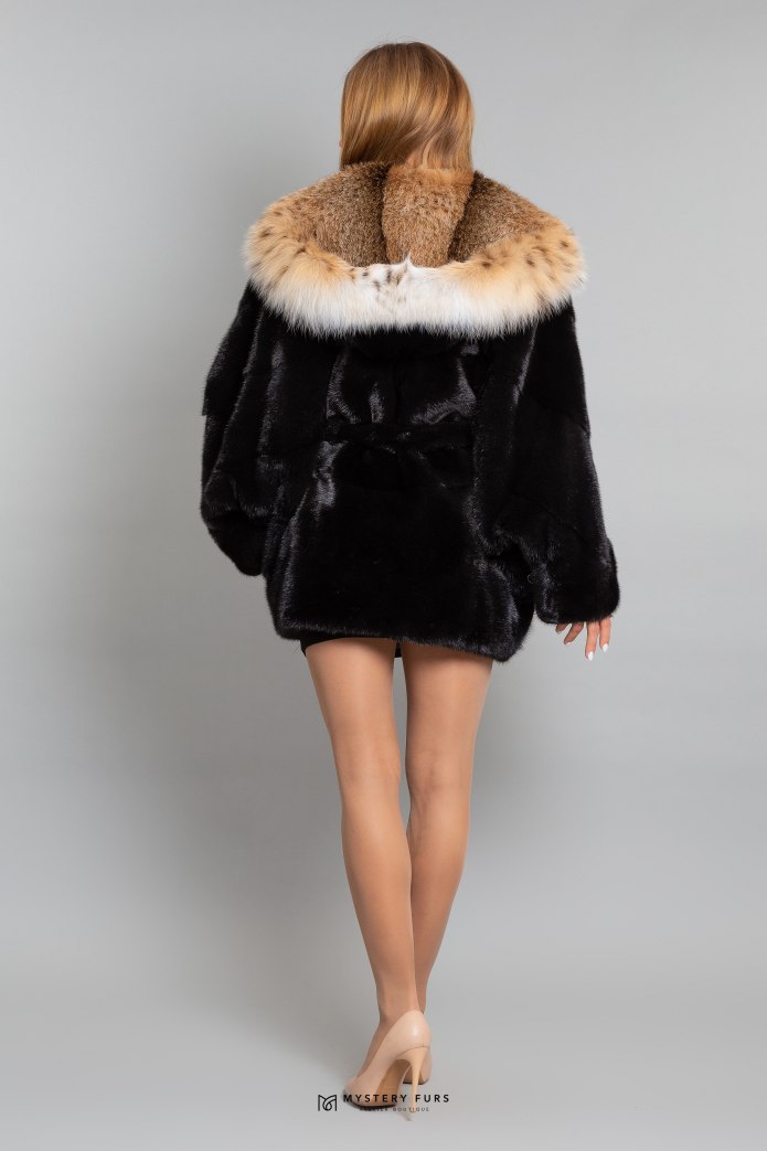 Real fur Mink черная