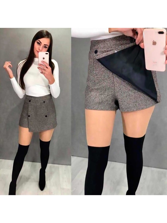 Зимние шорты с колготками