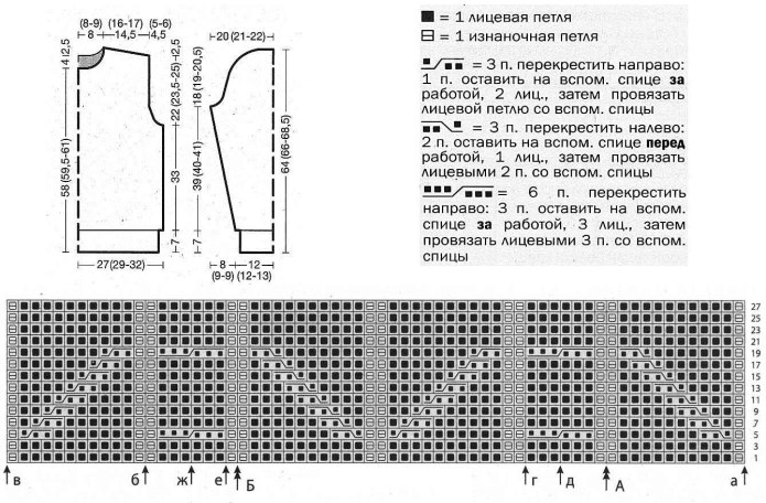 Мужской свитер спицами на 54-56 размер