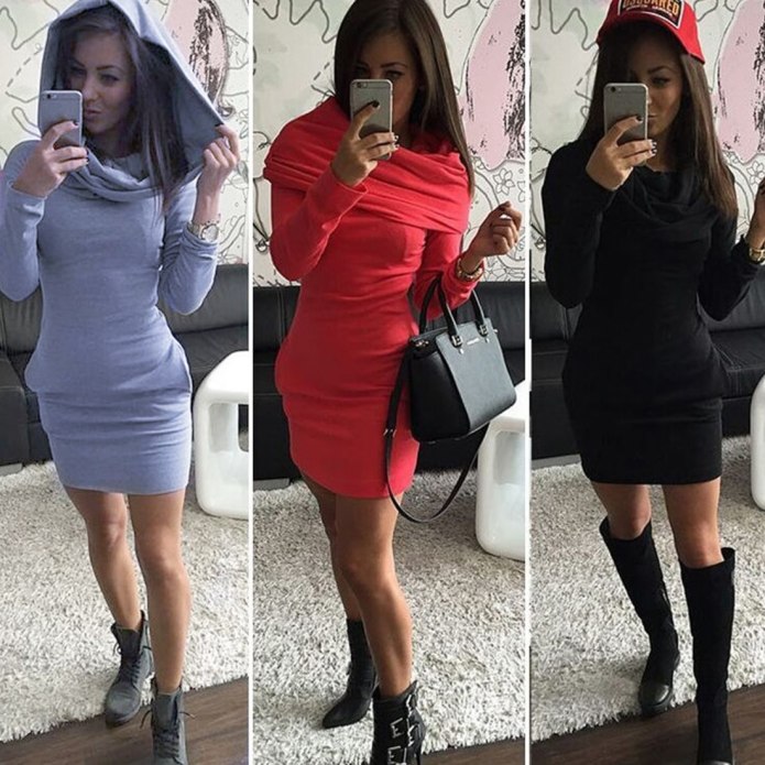 Чёрное платье с потинками