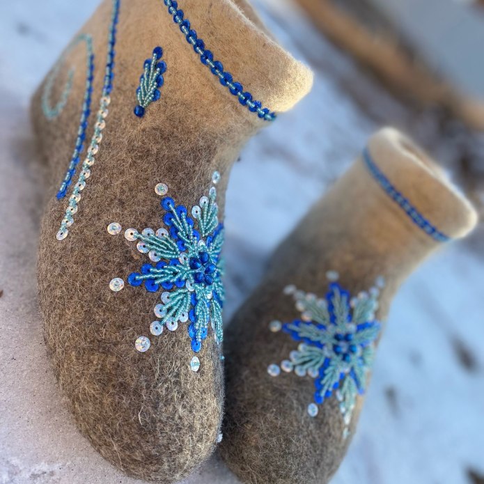 Валяные тапки