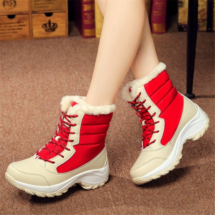 Зимние ботинки женские водонепроницаемые Botas mujer;