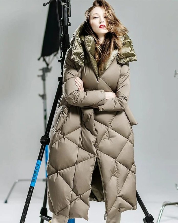 Куртка пуховая Quilted Hooded down Coat