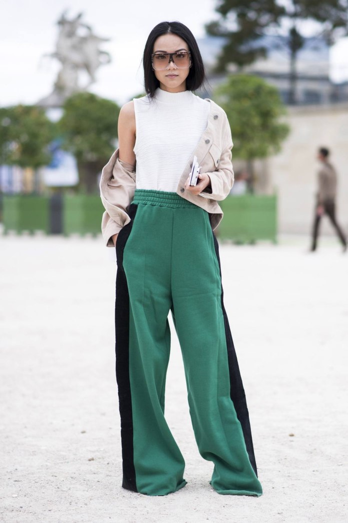 Street Style 2019 брюки палаццо