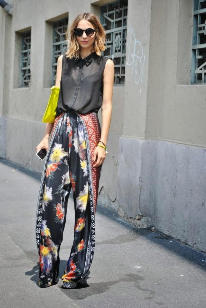 Брюки палаццо look