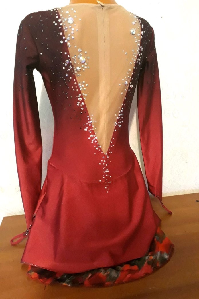 Custom made Figure Ice Skating Baton Twirling Costume Dress