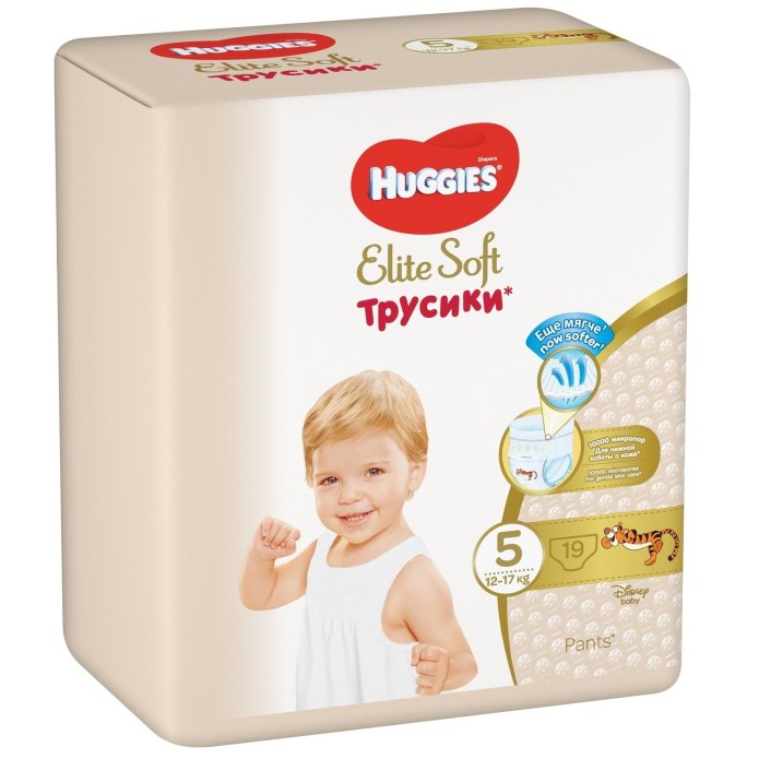 Подгузники-трусики Huggies Elite Soft 5 12-17 кг, 38 шт.