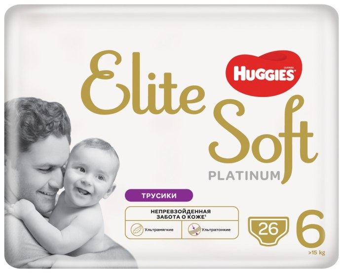 Huggies Elite Soft трусики 4 (9-14 кг) 42 шт.