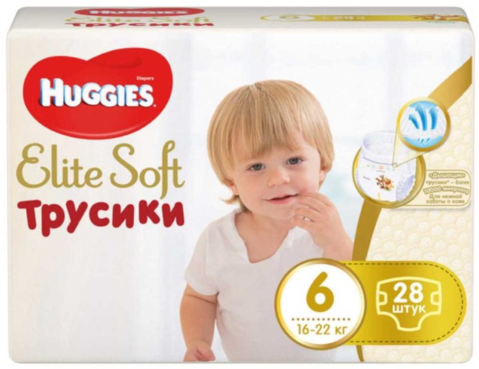 Подгузники Huggies Elite Soft 6