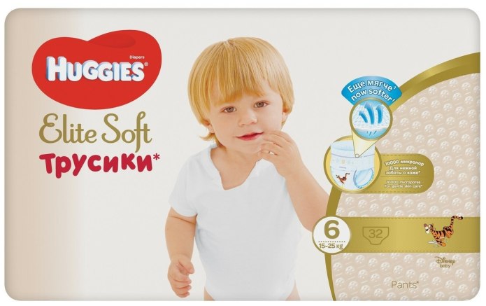 Huggies Elite Soft трусики 3 (6-11 кг)
