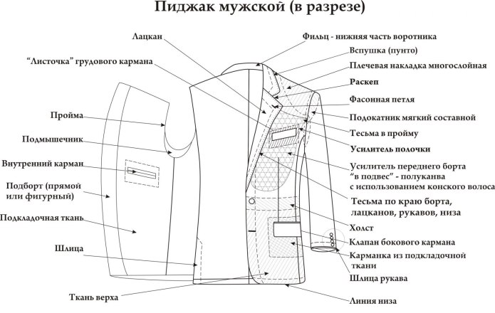 Детали пальто сзади названия