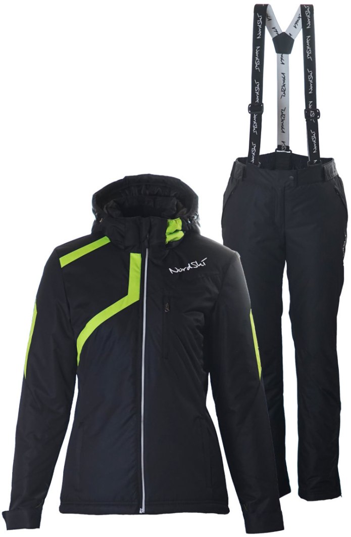 Nordski Premium прогулочный лыжный костюм Black-Lime