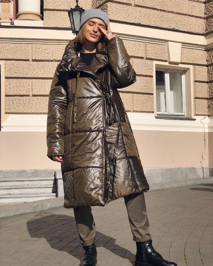 Женское пальто одеяло зимнее