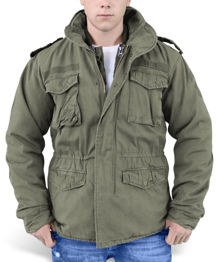 Куртка Regiment m65 Jacke Schwarz Gewashed, Surplus