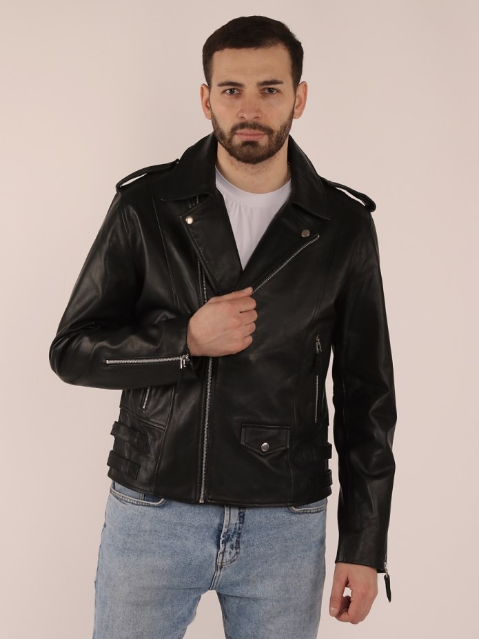 Косуха selected homme замшевая