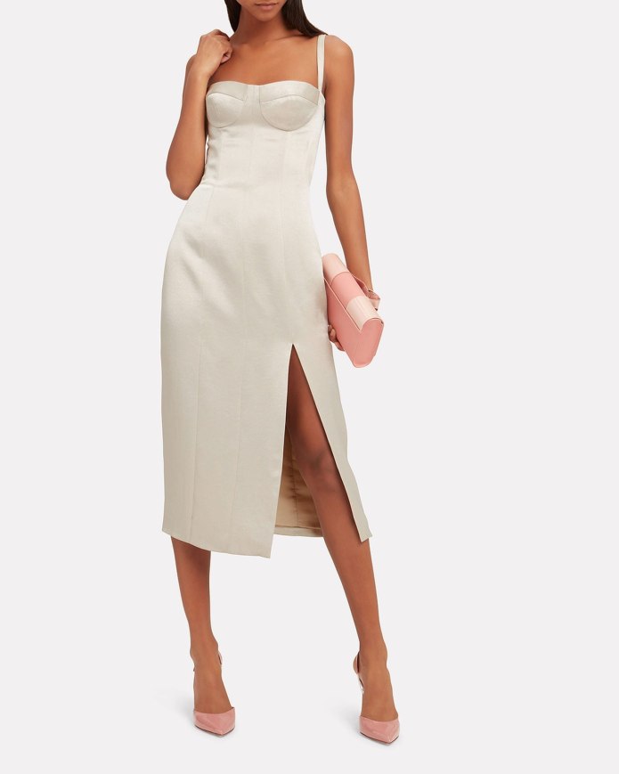 Dolce Gabbana Bustier Tulle Midi Dress