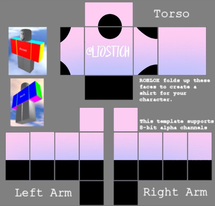 Шаблон для одежды в Roblox