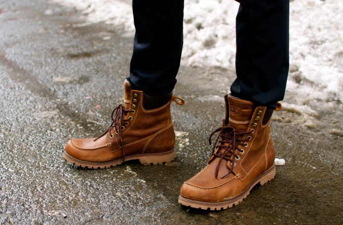Timberland зимние ботинки мужские на ноге