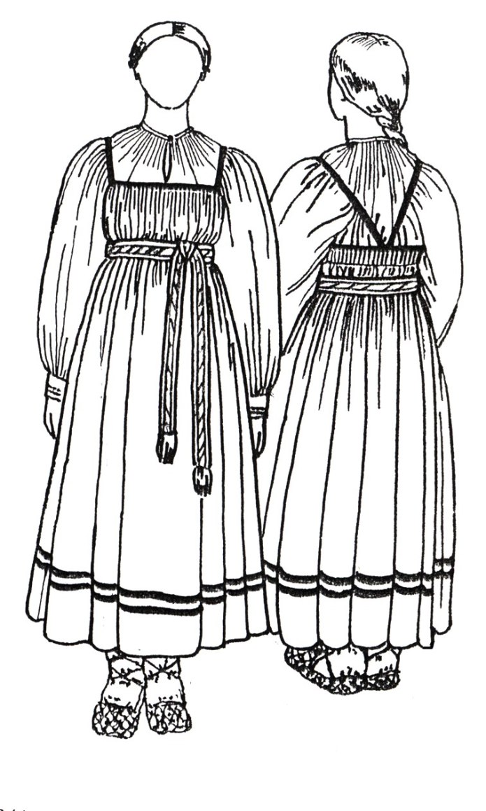 Сарафан для рисования