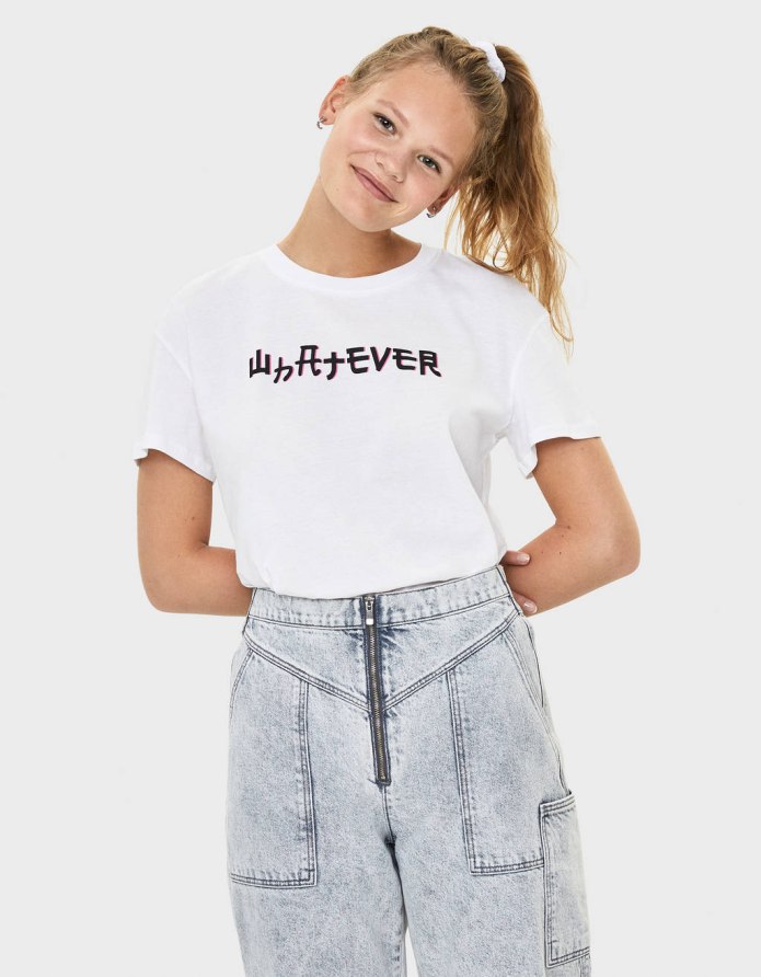 Футболка с принтом дракона Bershka