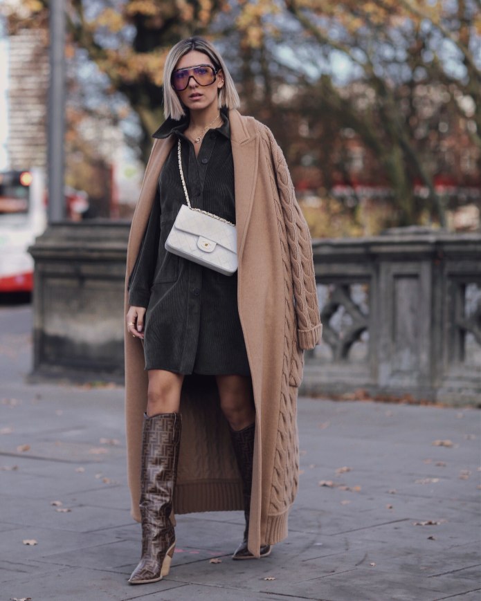 Street Style красное пальто