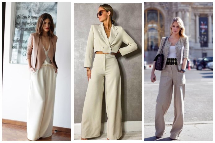 Street Style 2019 брюки палаццо