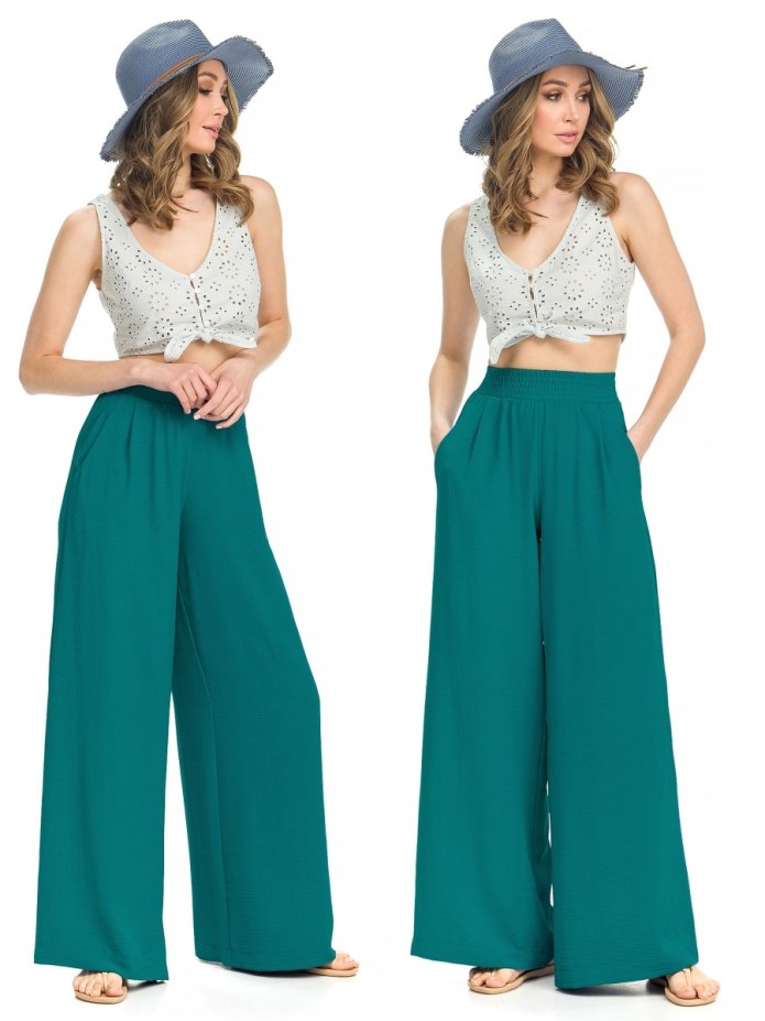 Серые брюки палаццо Zara