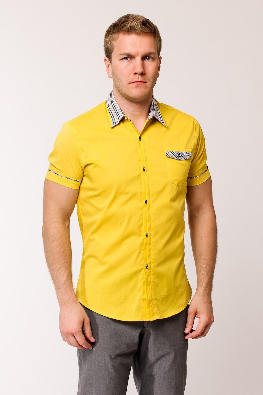 Лимонная рубашка мужская